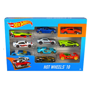 Hot Wheels Pack De 10 Vehículos, Coches De Juguete (modelos Surtidos) (Mattel 54886) Unisex-baby, Niño