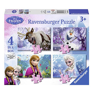 Frozen 4×1-12-16-20-24 Pzas Disney Puzzles Y Rompecabezas, Multicolor (Ravensburger 7360), Exclusivo En Amazon