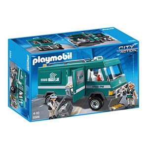 PLAYMOBIL Policía – Vehículo Para Transportar Dinero, Playset (5566)