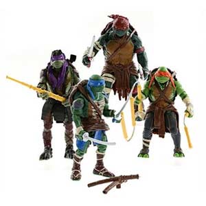 Las Tortugas Ninja Set De Los 4 Personajes Figuras Articuladas + Accesorios 4310